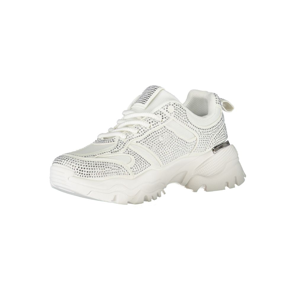 White Polyester Sneaker