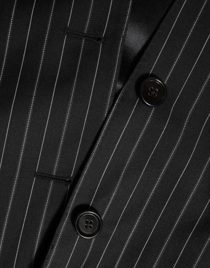 Black Stripes MARTINI 1 Button Suit Blazer