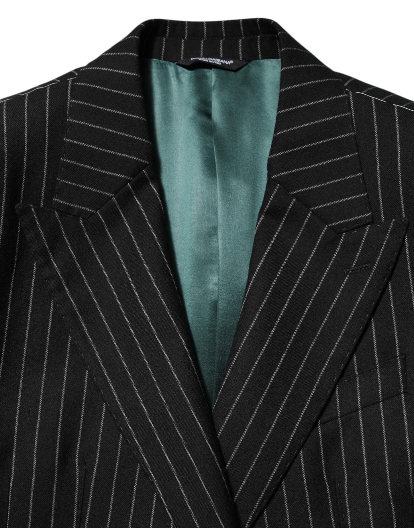 Black Stripes 2 Buttons Suit Jacket Blazer