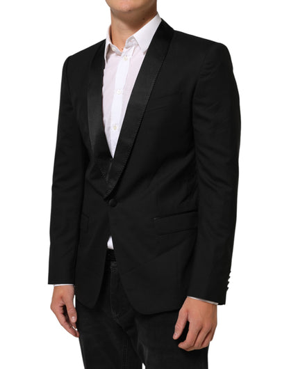Black MARTINI 1 Button Suit Jacket Blazer
