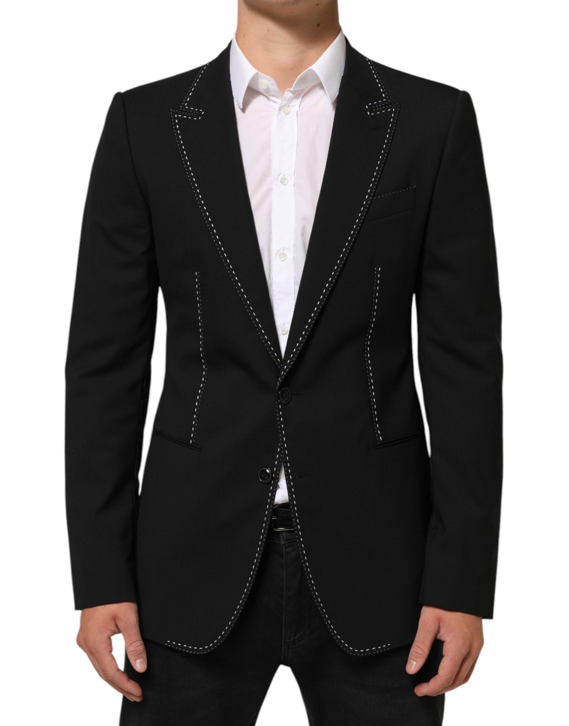 Black SICILIA 2 Buttons Suit Jacket Blazer