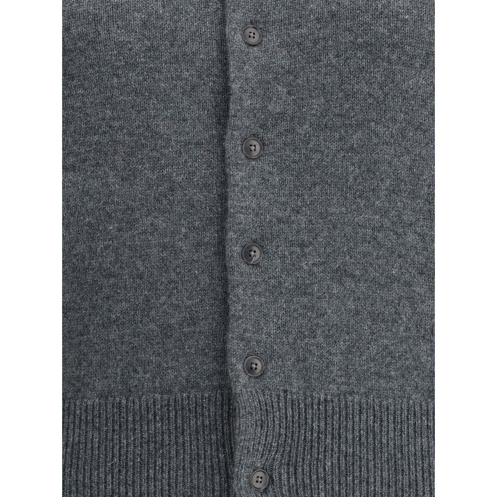 Gray Cashmere Cardigan