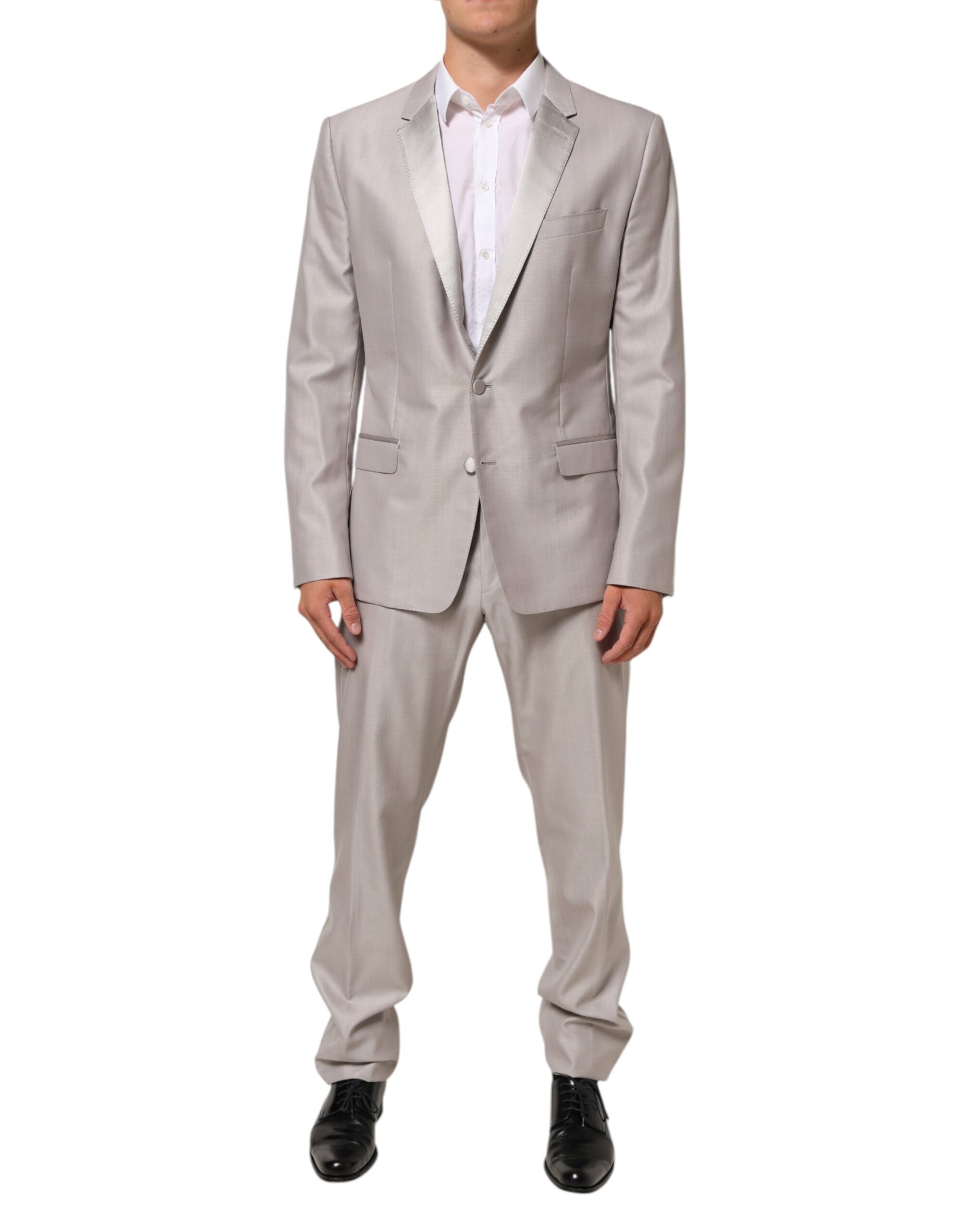 Light Gray Wool 2 Piece MARTINI Formal Suit