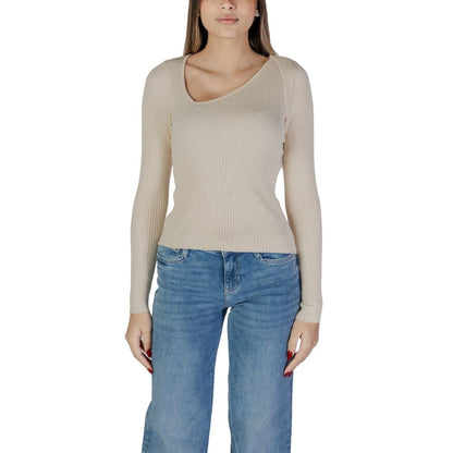 Cream Viscose Sweatshirt