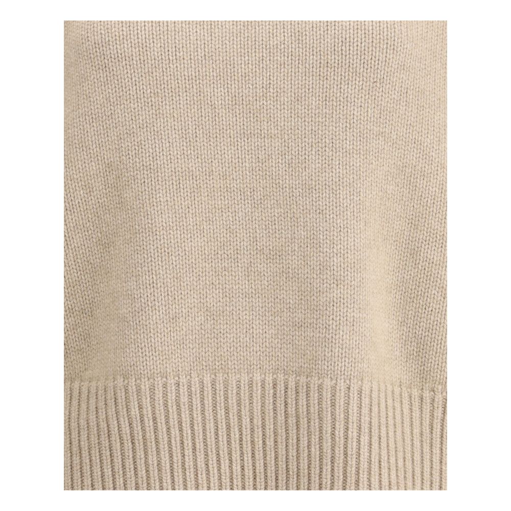 Beige Cashmere Turtleneck