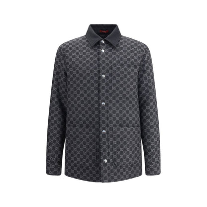 Wool Jacket with all-over GG monogram