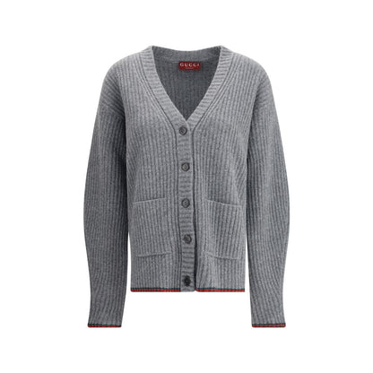 Ribbed Knit Wool Cardigan