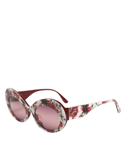 Floral Printed Acetate Oval Eyewear Sunglasses