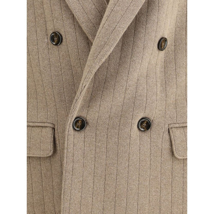 Double-breasted Knit Jacket