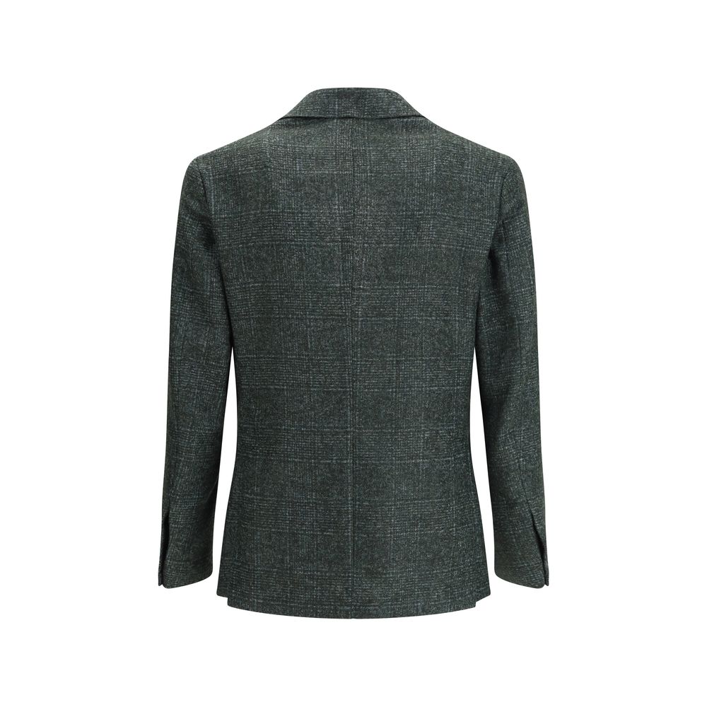 Green Fleece Wool Blazer