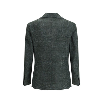 Green Fleece Wool Blazer