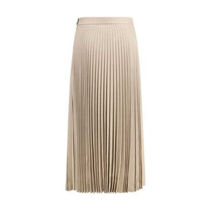 Beige Wool Long Skirt