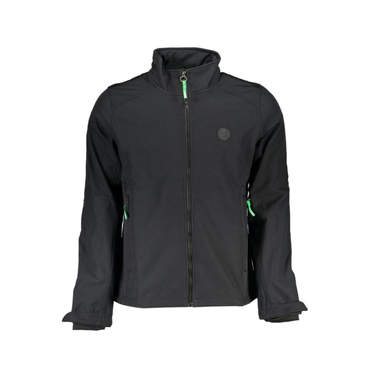 Black Polyester Jackets & Coat