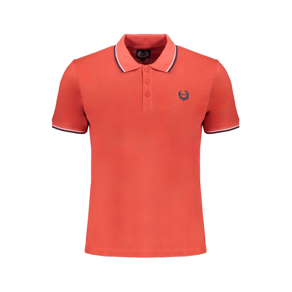 Red Cotton Men Polo Shirt