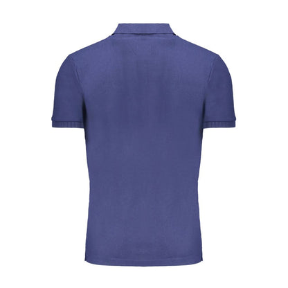 Blue Cotton Men's Polo Shirt