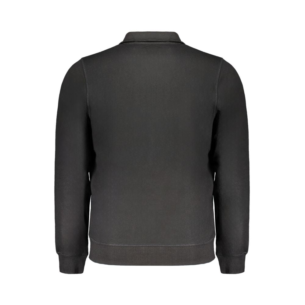 Black Cotton Men's Sweatshirt
