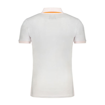 White Cotton Men Polo Shirt