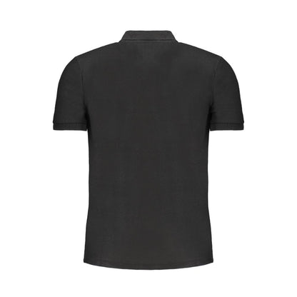 Black Cotton Men's Polo Shirt