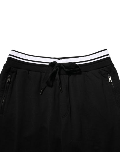 Black Cotton Sacred-Heart Men Jogger Pants