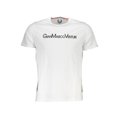 White Cotton Men T-Shirt