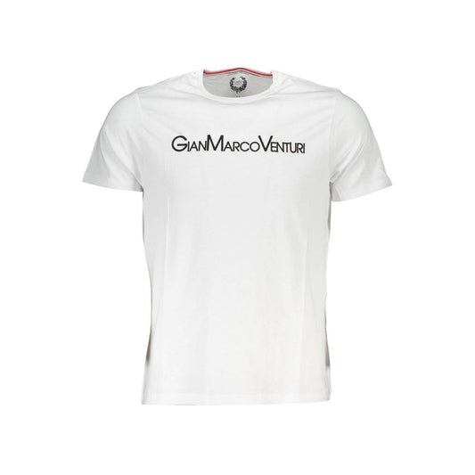 White Cotton Men T-Shirt