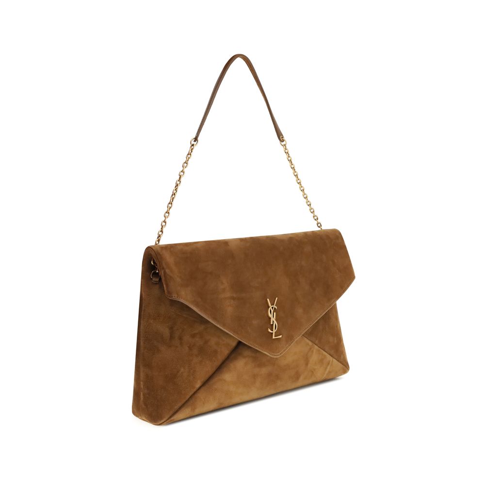 Beige Calf Leather Bos Taurus Shoulder Bag