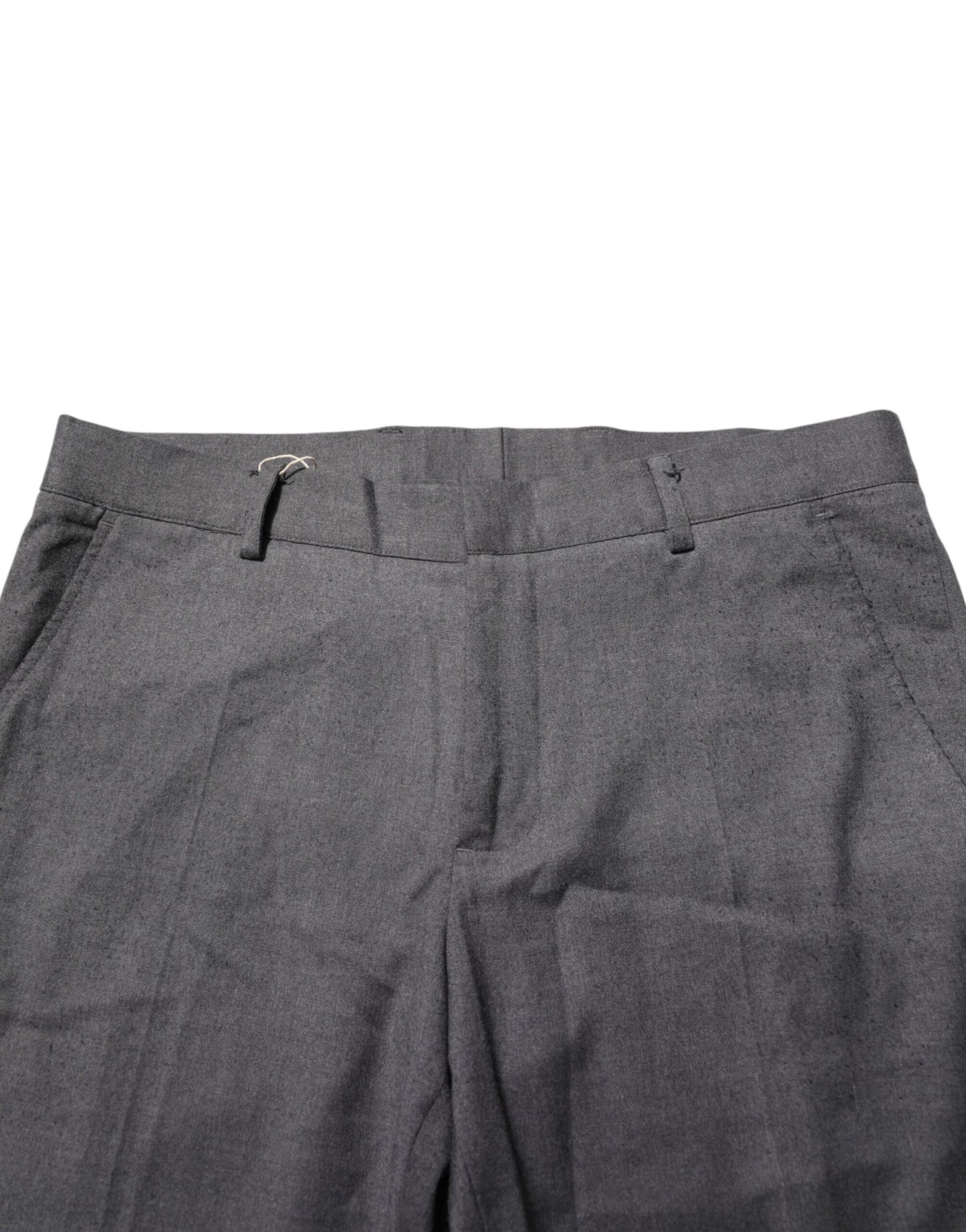 Gray Polyester Formal Dress Trouser Pants