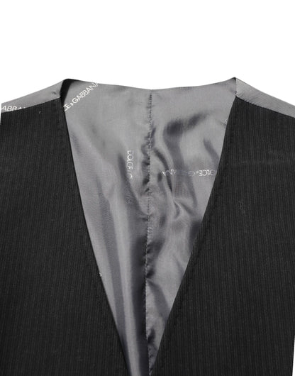 Black Cotton Waistcoat Dress Men Formal Vest