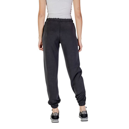 Black Polyester Joggers (Workout Pants)