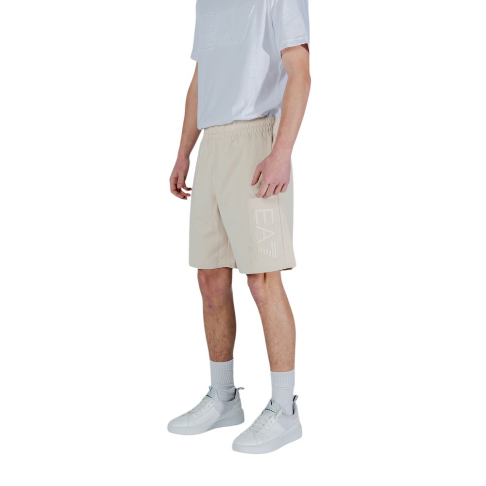 Beige Cotton Bermuda Shorts