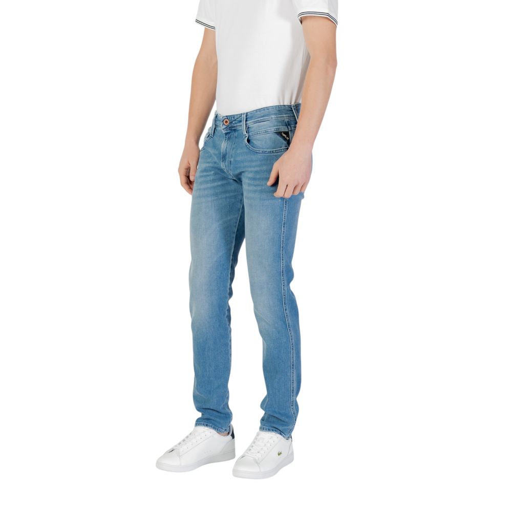 Blue Cotton Skinny Jeans