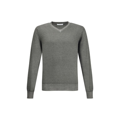 Green V-neck Sweater