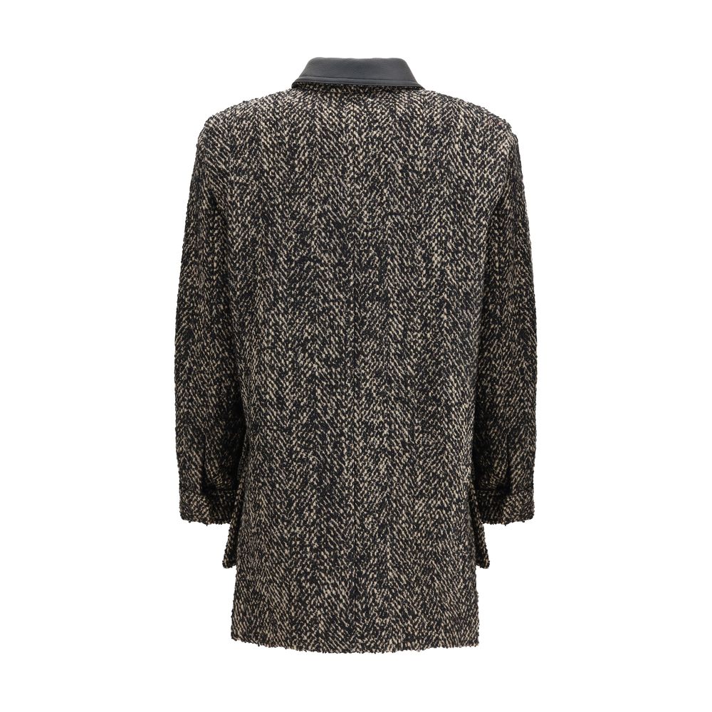 Brown Fleece Wool Coat