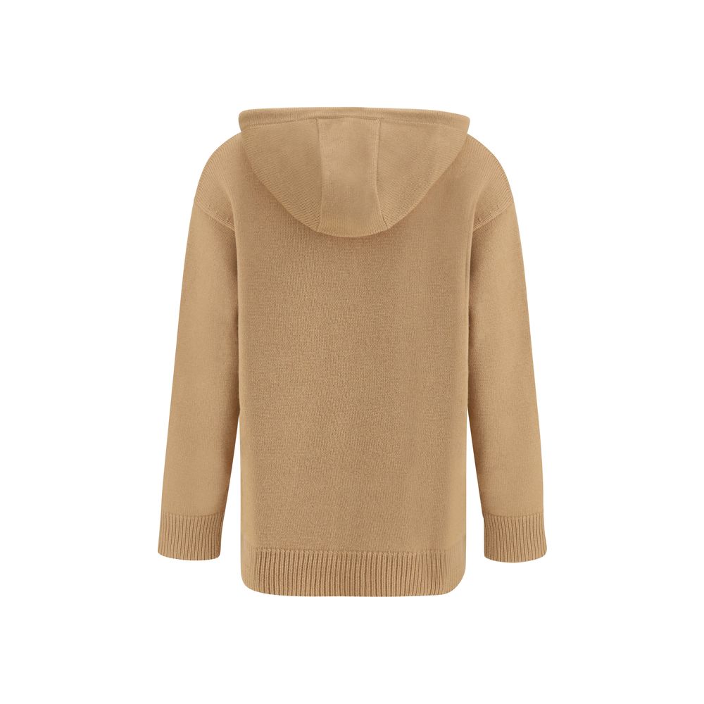 Beige Wool Hoodie