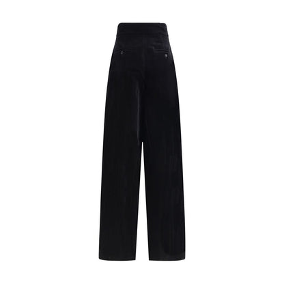 Black Cotton Casual Pants