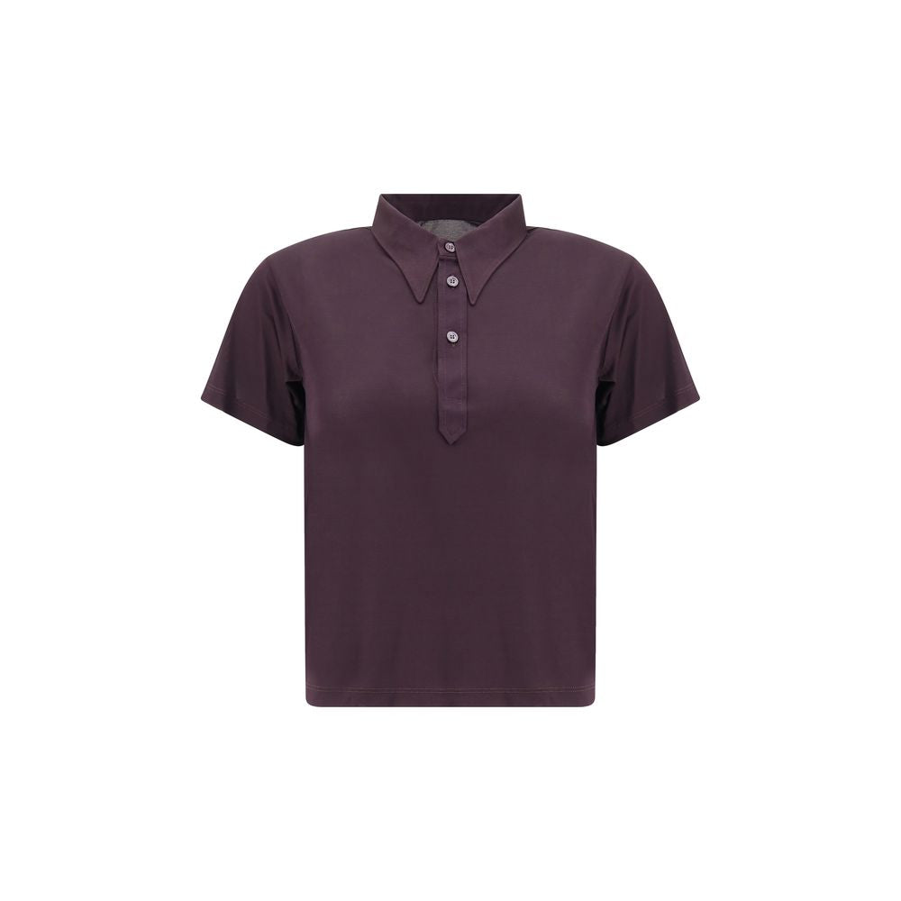 Purple Viscose Polo Shirt