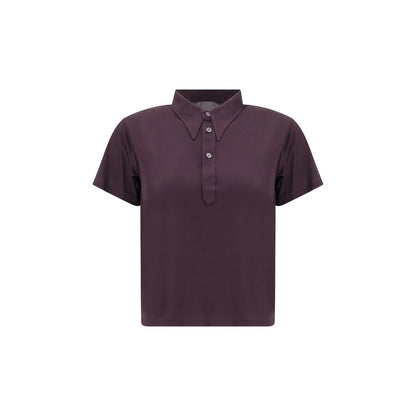 Purple Viscose Polo Shirt