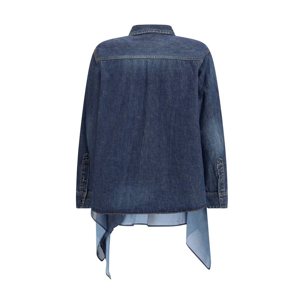 Denim and satin Shirt