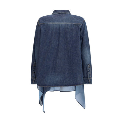 Denim and satin Shirt