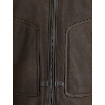Coburn aviator Jacket in waxed suede shearling