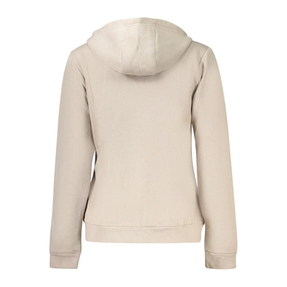 Beige Cotton Women Sweatshirt