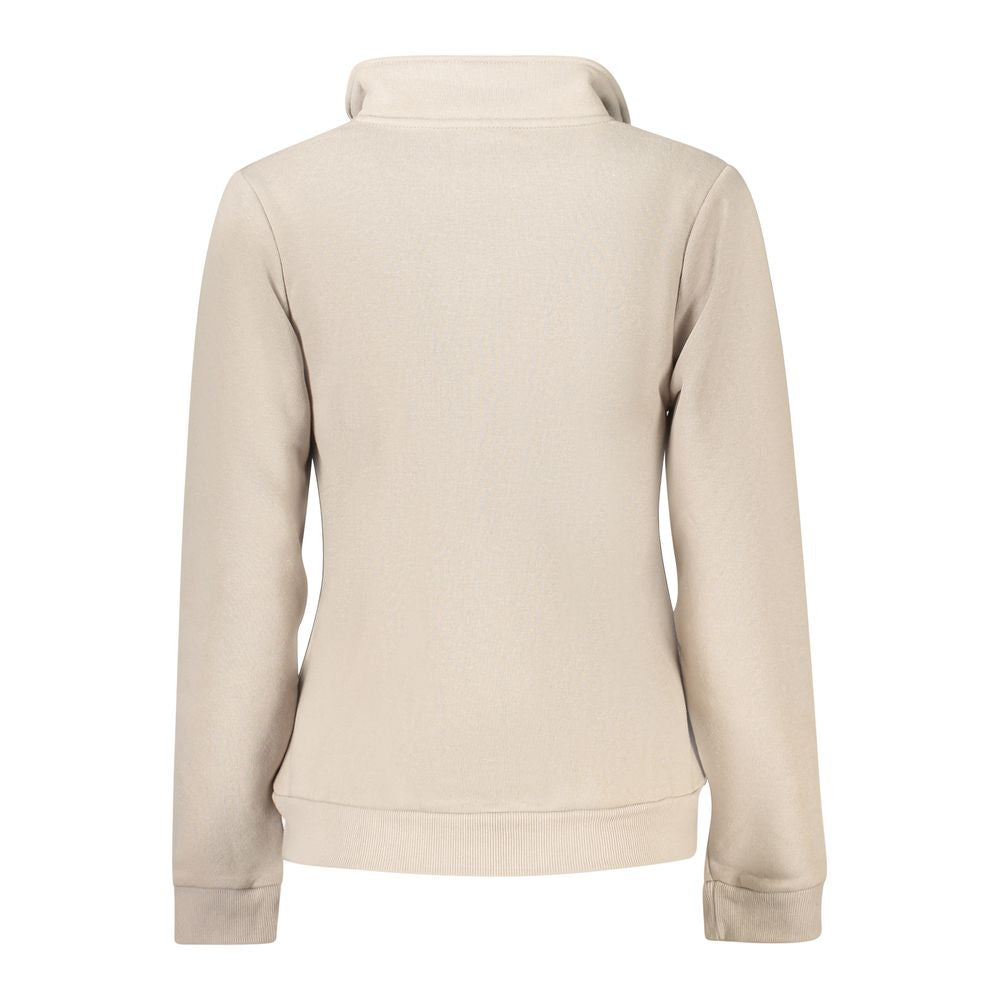 Beige Cotton Women Sweatshirt
