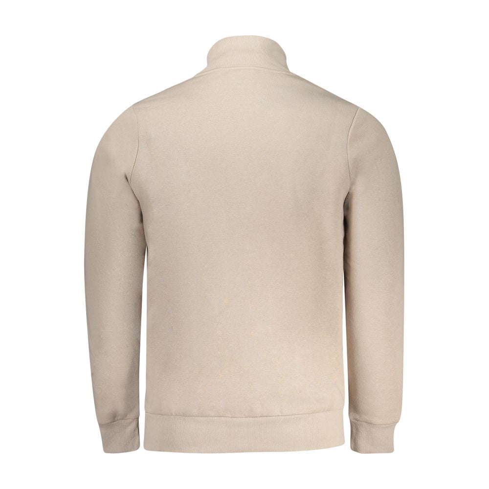 Beige Cotton Men Sweatshirt