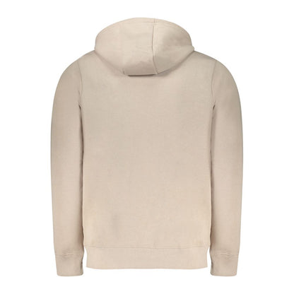 Beige Cotton Men Sweatshirt