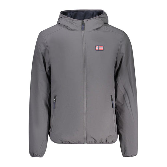 Grigio Polyester Men Jacket