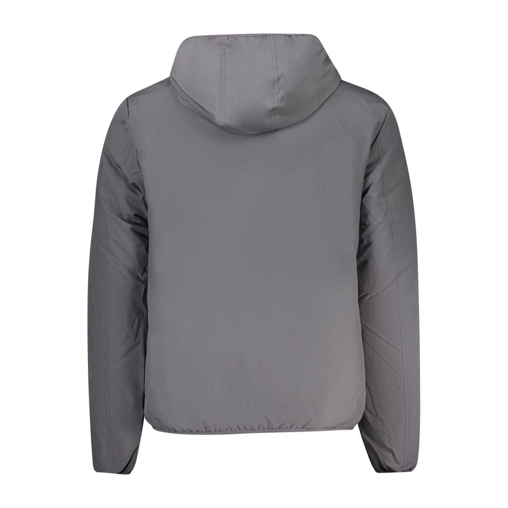 Grigio Polyester Men Jacket