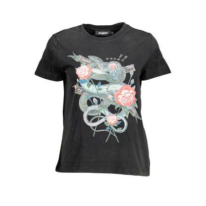 Black Cotton T-Shirt