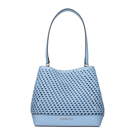 Light Blue Leather Shoulder Bags
