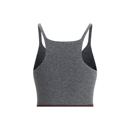 V-neck ribbed Top