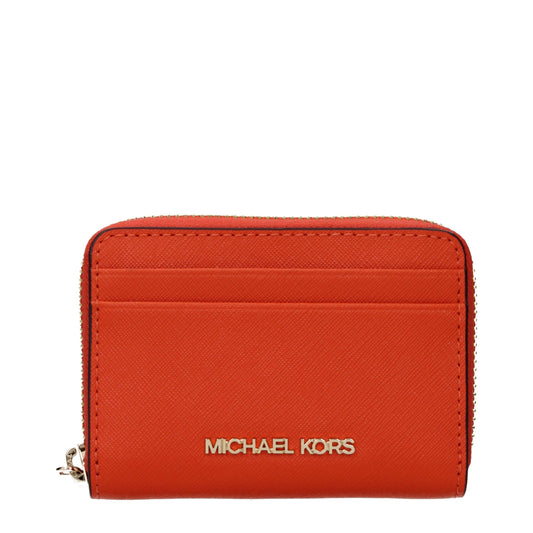 Orange Leather Cardholders